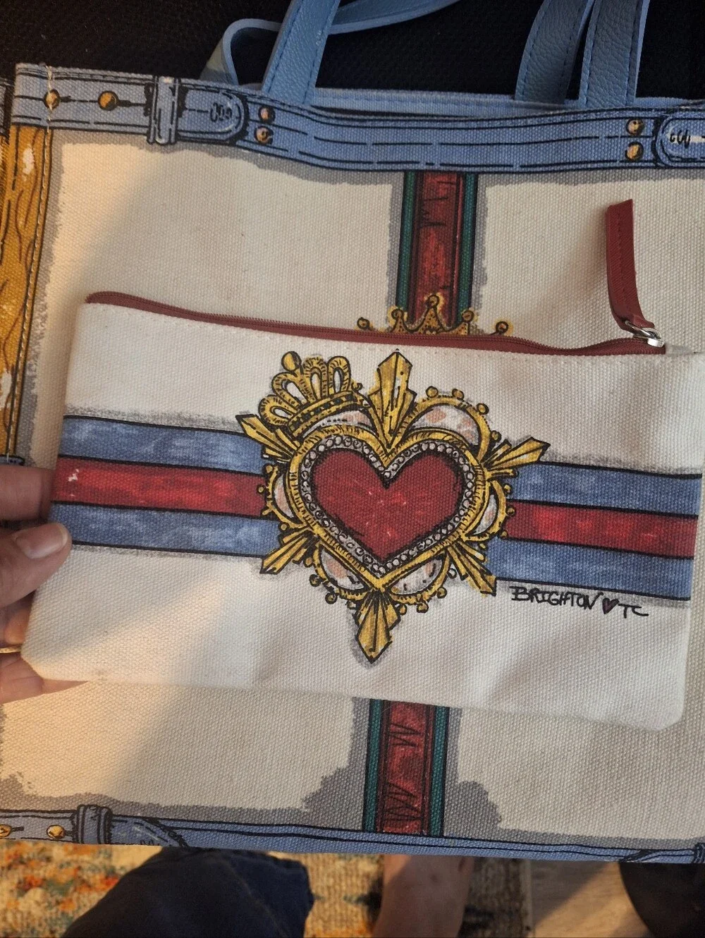 Brighton Canvas Tote With Pouch